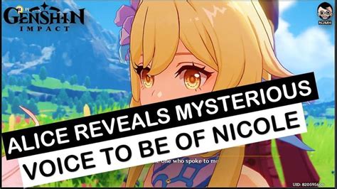 genshin nicole|We now know who is the mysterious voice in the。